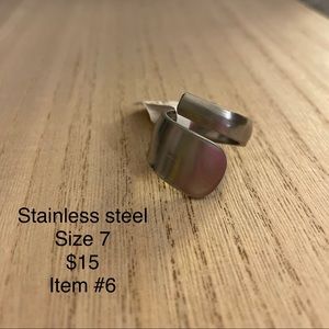 Stainless steel handmade spoon ring